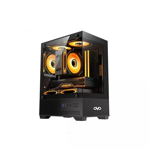 OVO CC219501B 3X-ARGB ICE Cube Gaming Casing